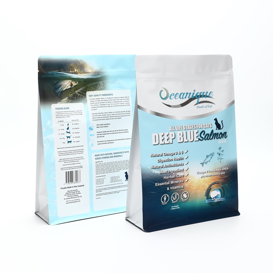 Premium High Barrier Dry Cat Dog Food Block Flat Bottom Bag Premium High Barrier Dry Cat Dog Food Block Flat Bottom Bag