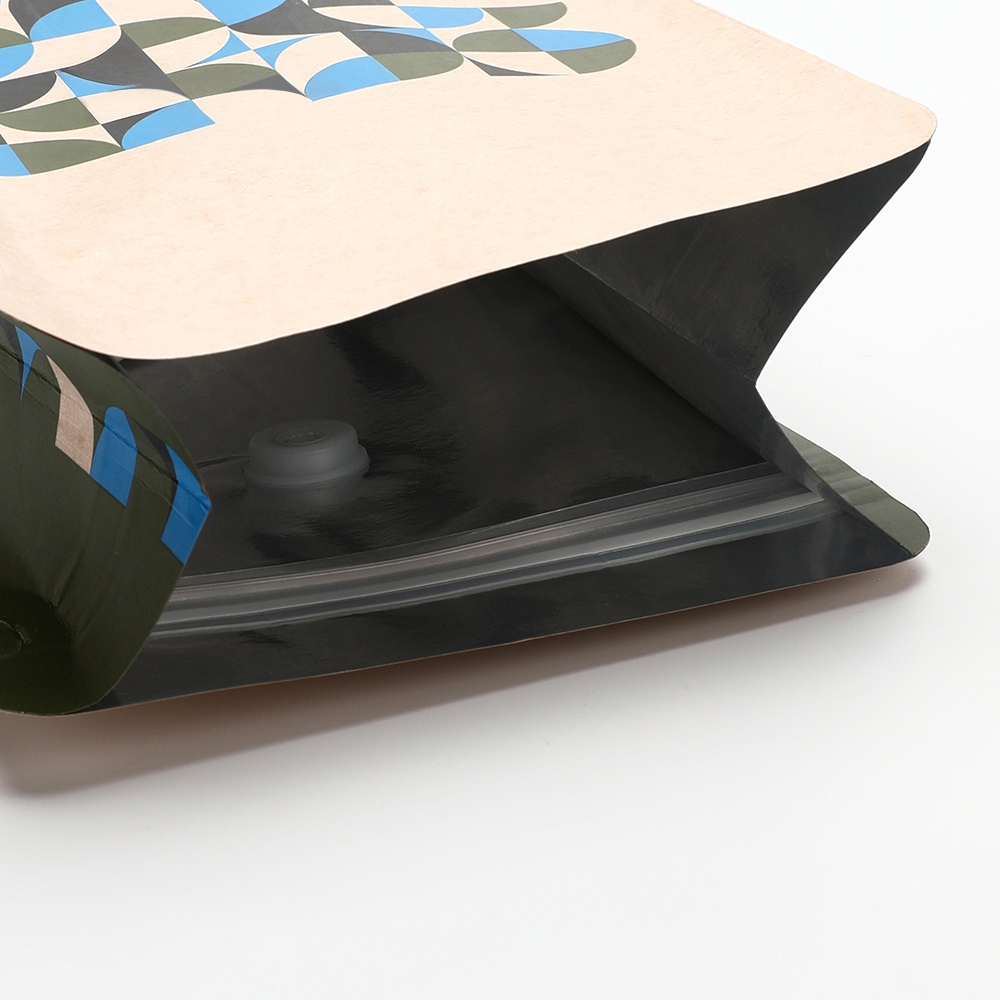 12oz Brown Kraft Paper Coffee Bag with Valve