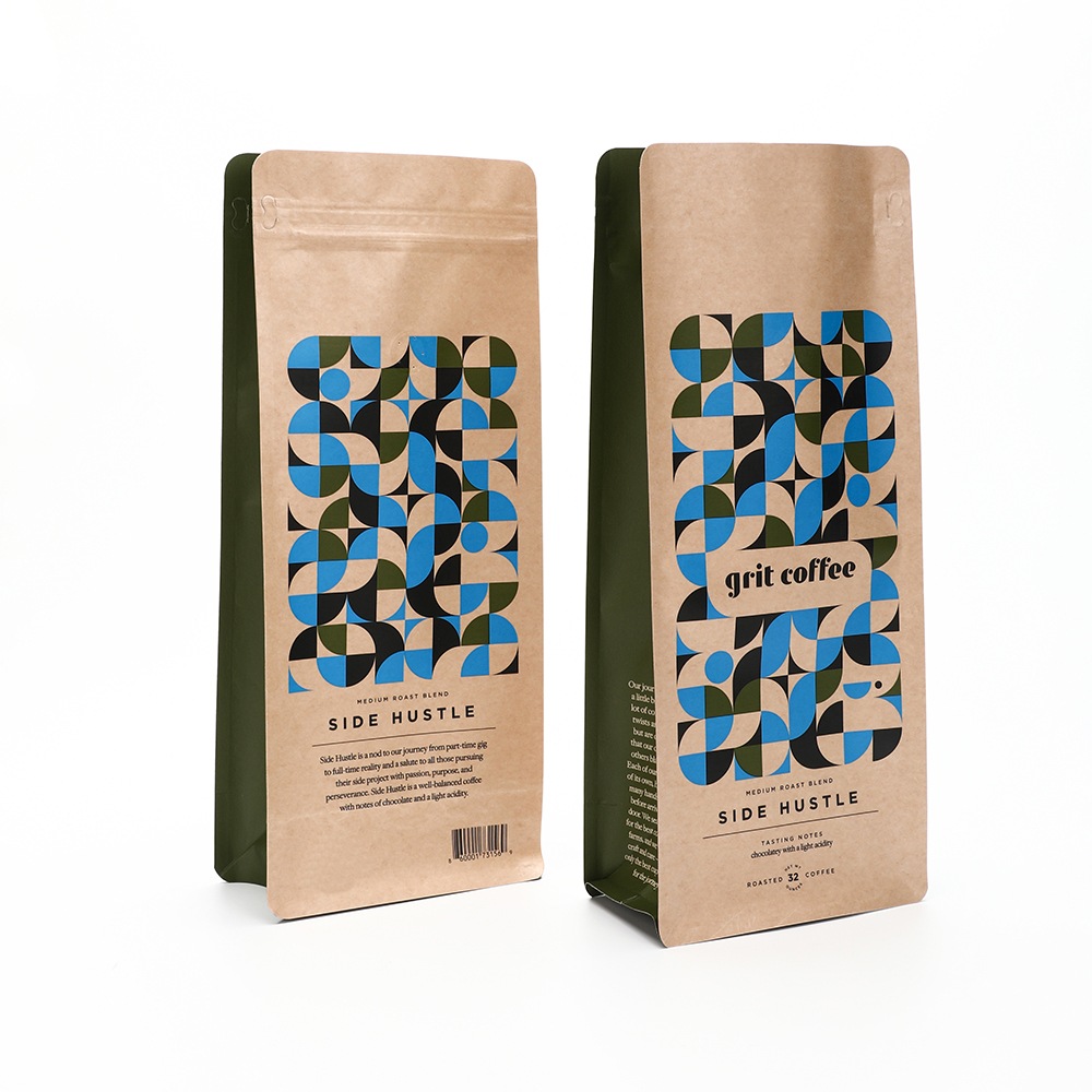 Kraft Paper Coffee Bag with Valve