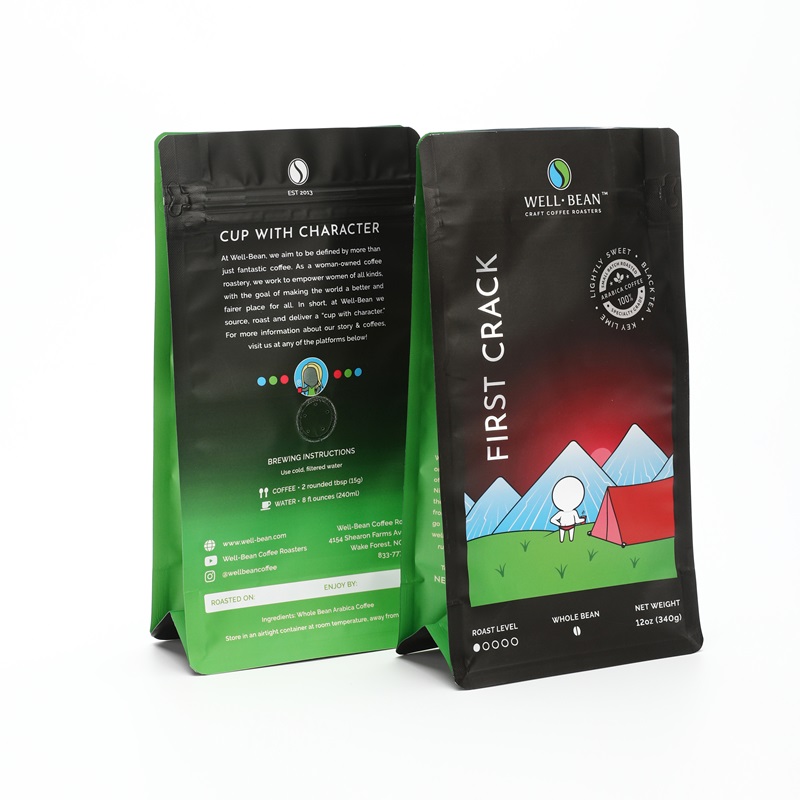 Flat Bottom Coffee Valve Bags