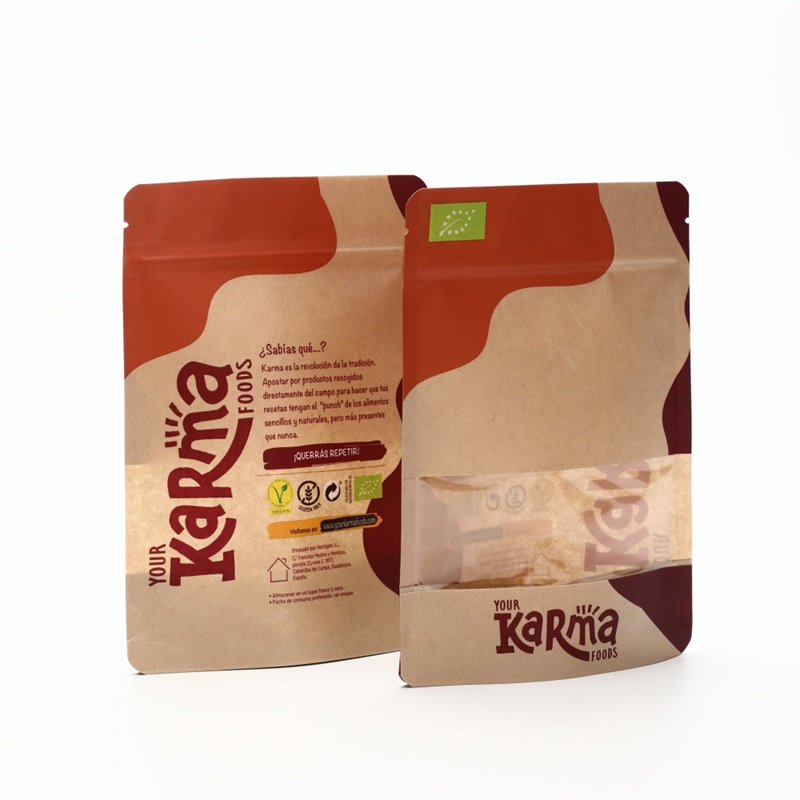 Custom Eco-Friendly Compostable Kraft Stand-Up Pouches